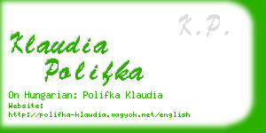 klaudia polifka business card